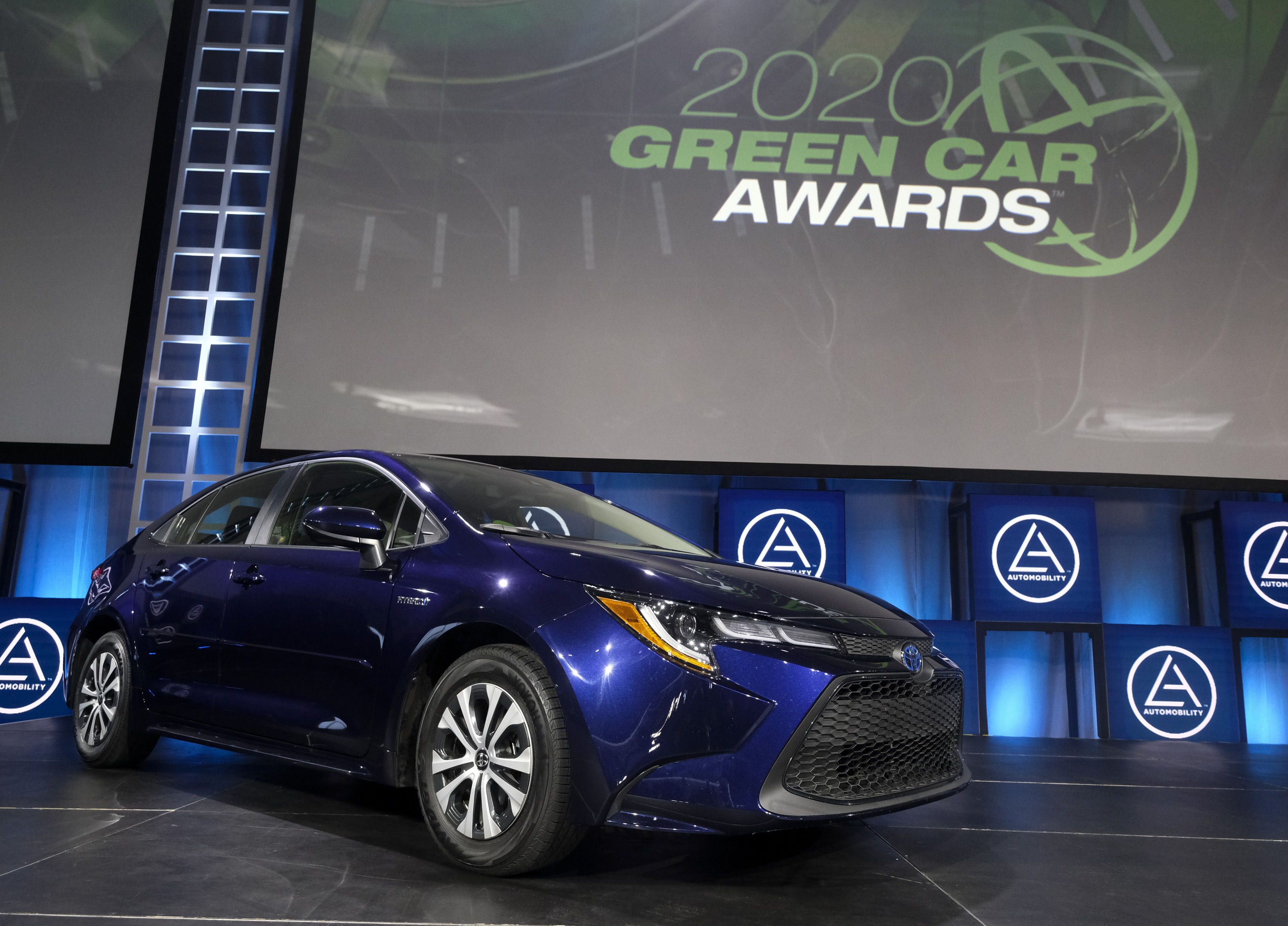 The Corolla Hybrid named 2020 Green Car of the Year Awards is unveiled during the Automobility LA auto show at the Convention Center in Los Angeles, California, USA, 21 November 2019. 