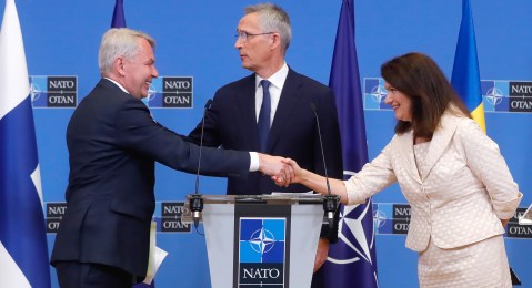 Nato starts expansion process amid Turkey’s renewed threat to veto Nordic nations; Russia switches focus