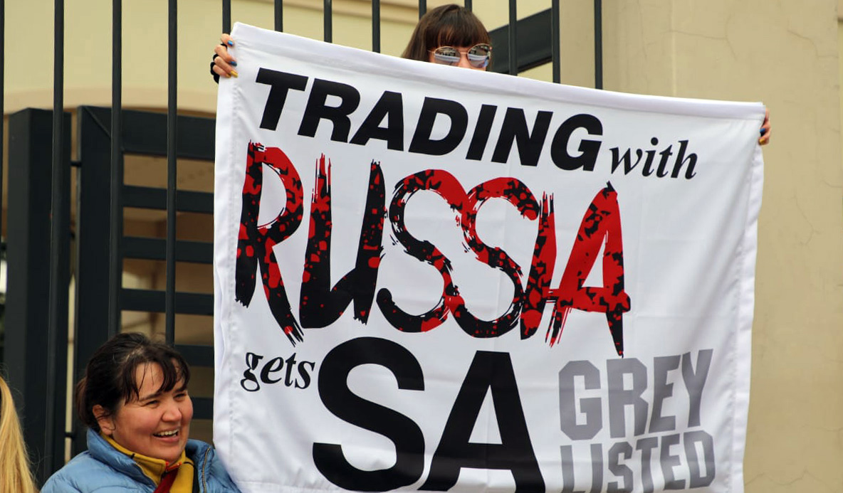ukrainian protest russia sandton