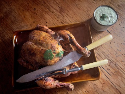 Throwback Thursday: Roast chicken with hot and cold green sauce