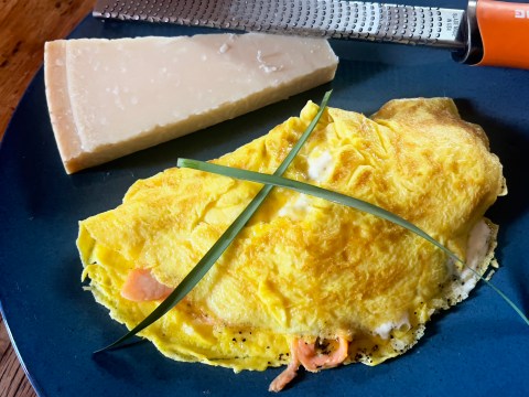 What’s cooking today: Smoked salmon omelette