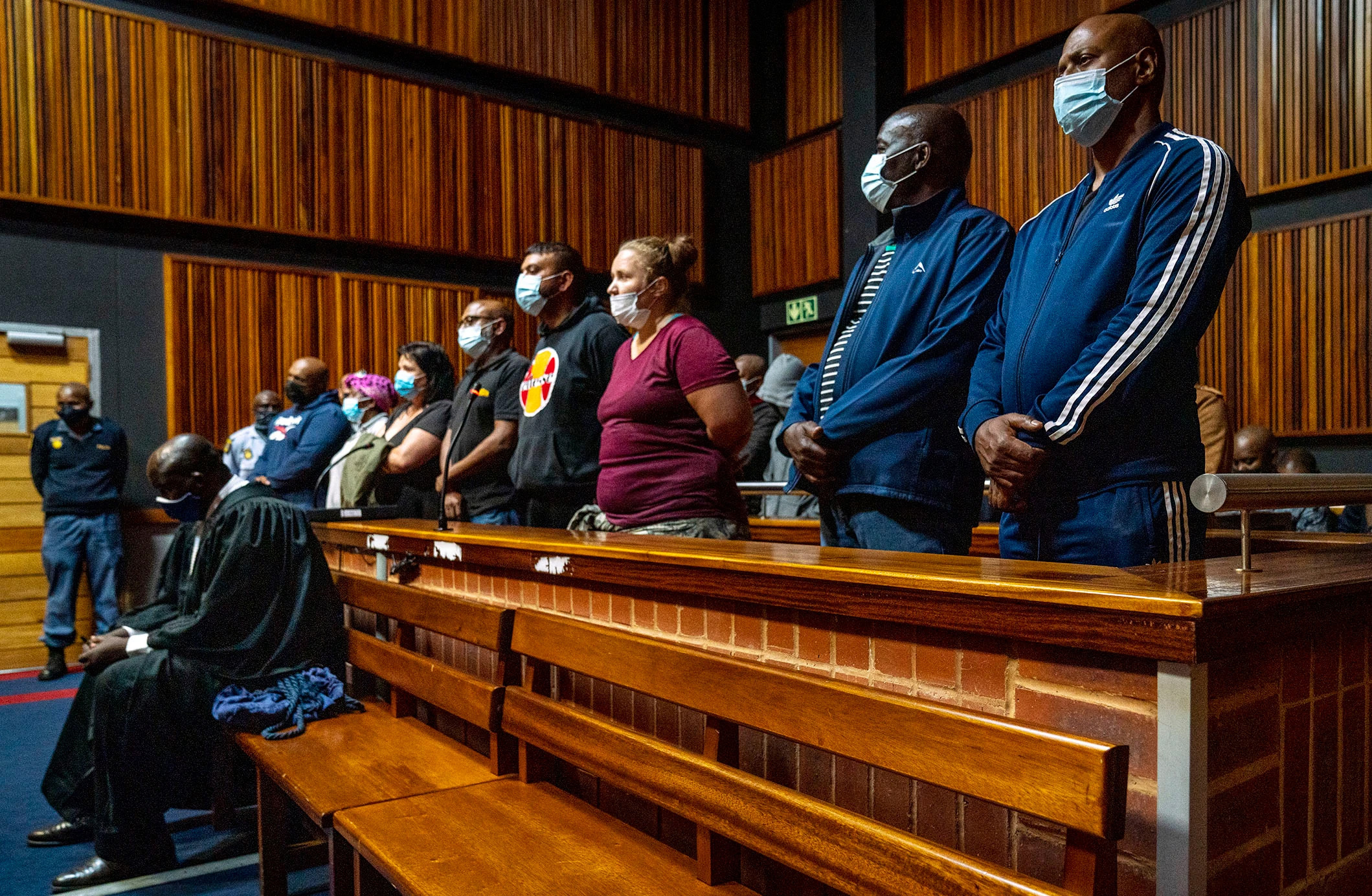 Blue lights accused in court