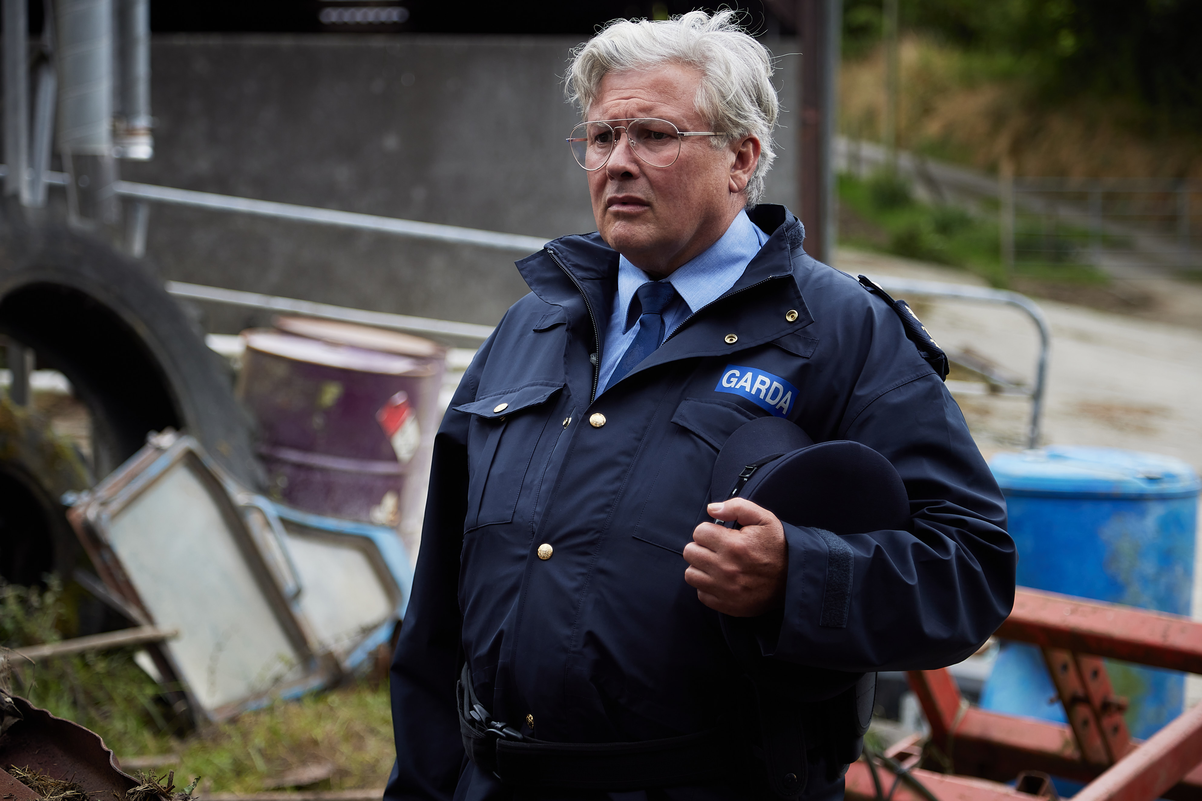 ‘Holding’ – Conleth Hill as Sergeant PJ Collins (image courtesy of Britbox)
