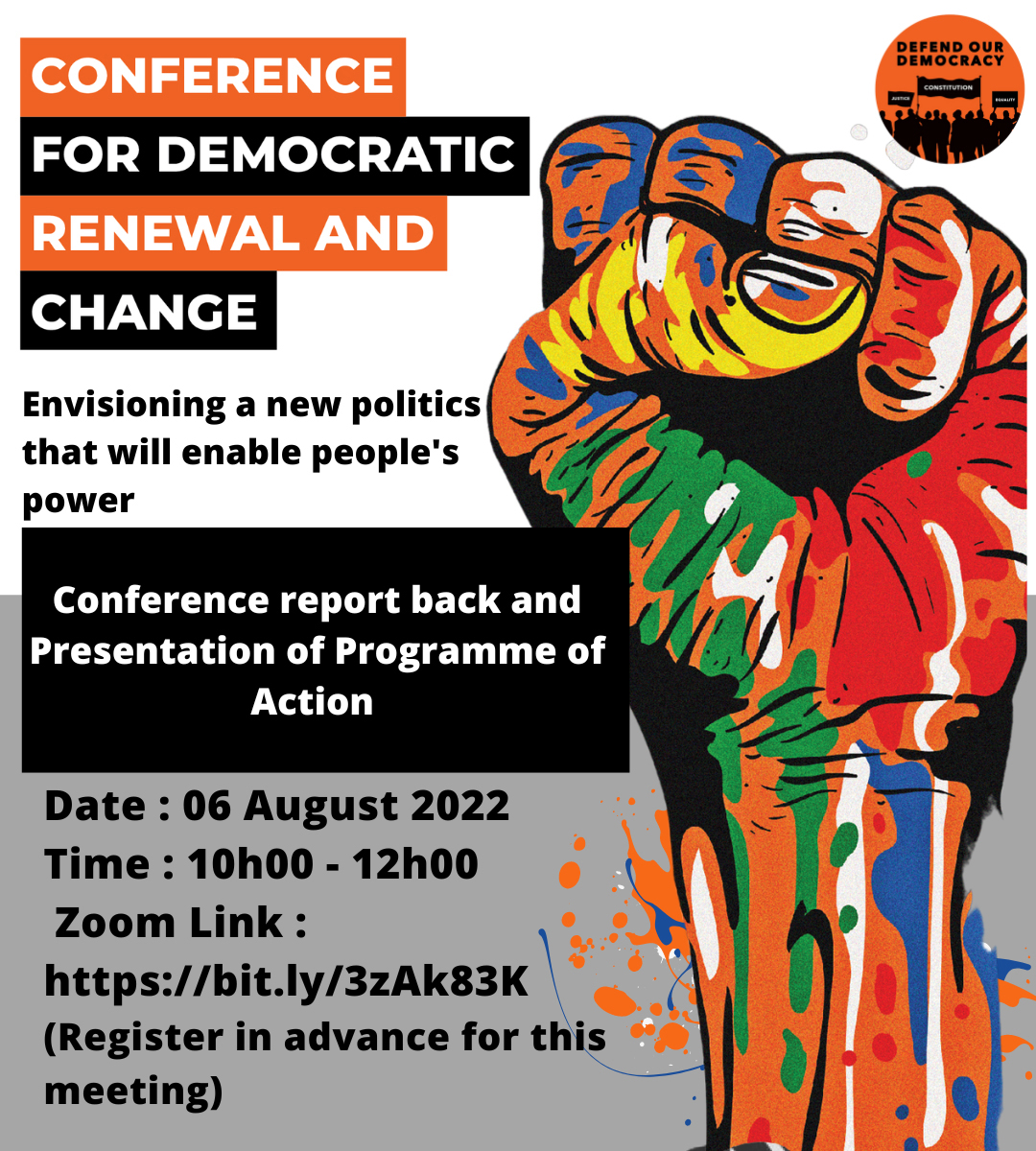 Conference for Democratic Renewal and Change poster