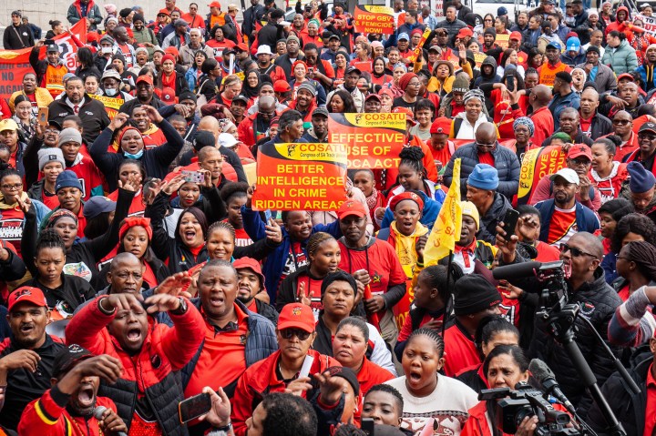 Cosatu protesters chase away govt officials during march against Cape Flats crime