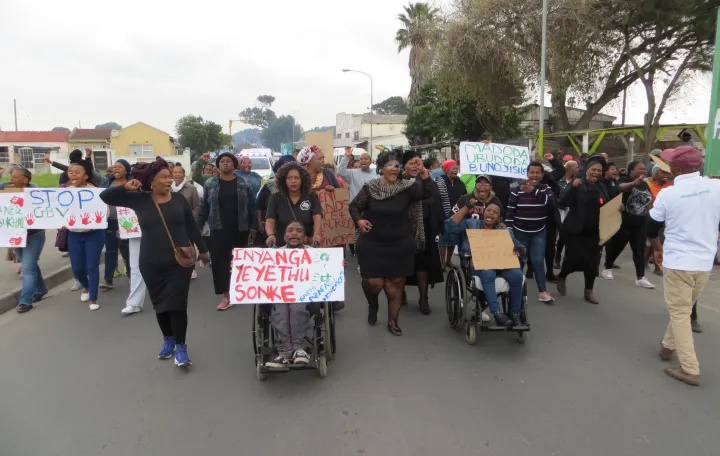 Women in Nyanga march to police station after girl’s body found dumped in wheelie bin