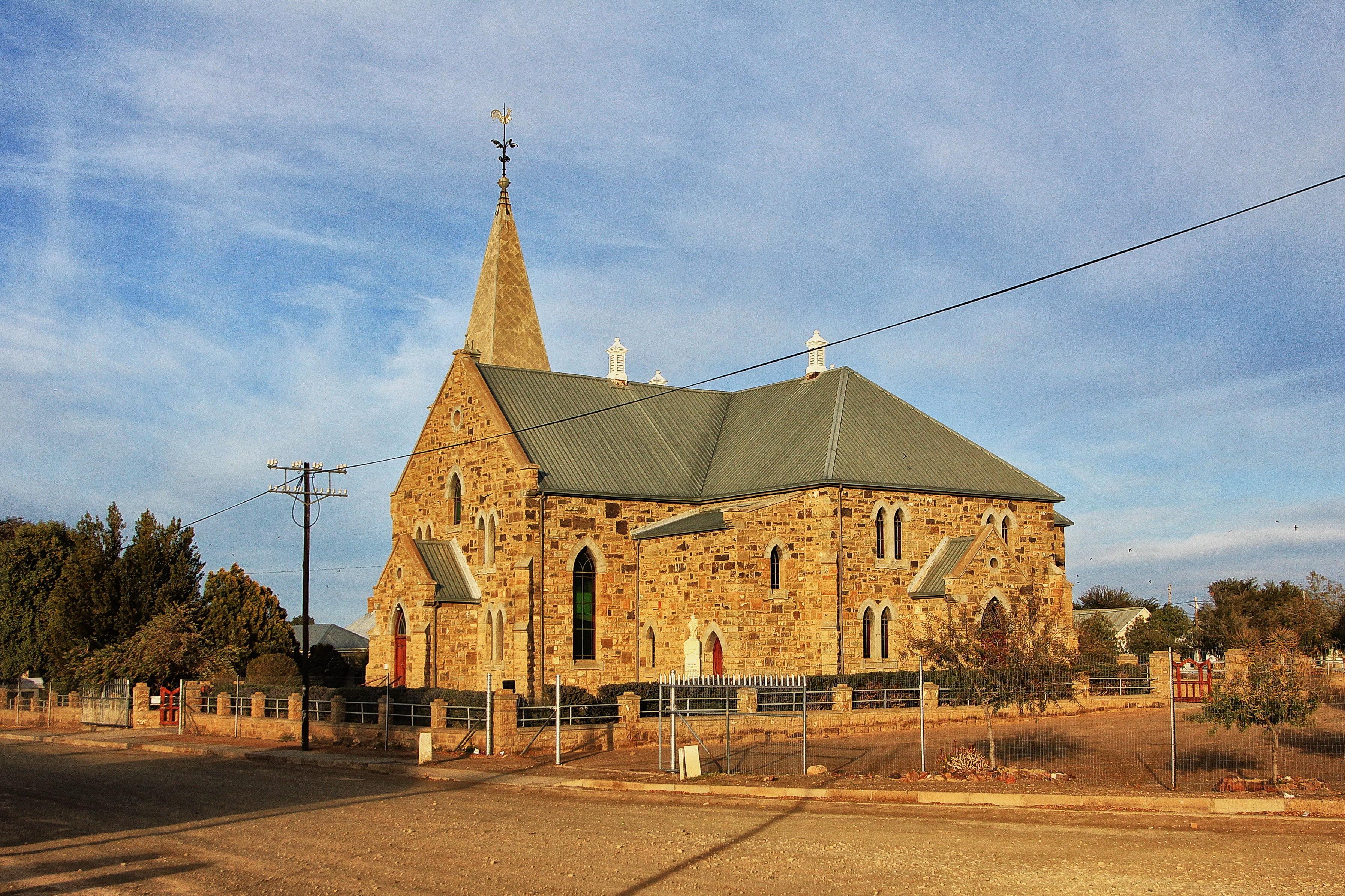 The stately sandstone NG Church in Williston. Williston