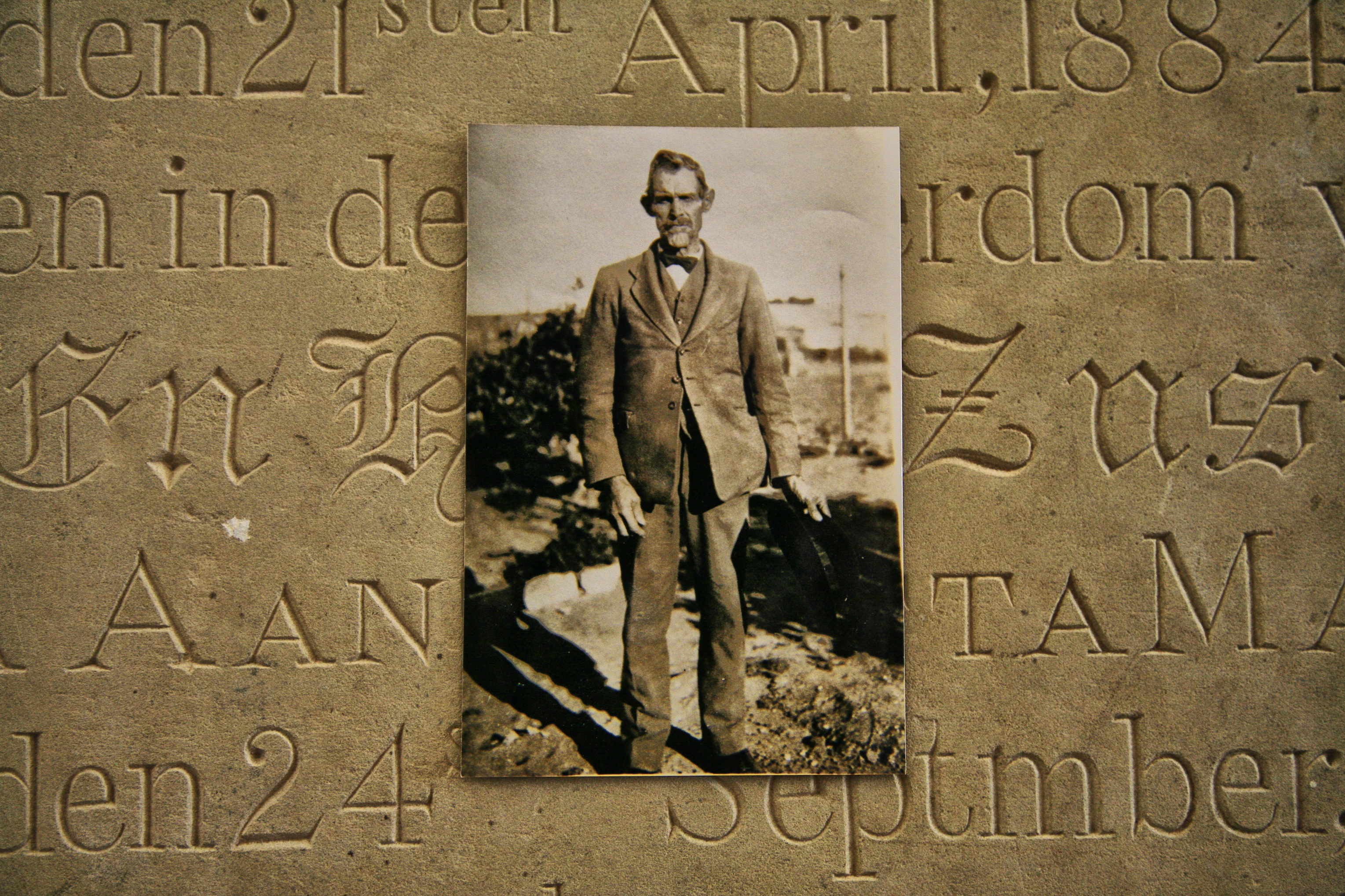williston Legendary gravestone cutter Cornelius de Waal.