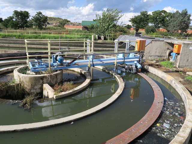 The dilapidated wastewater treatment plant in Winburg, Free State