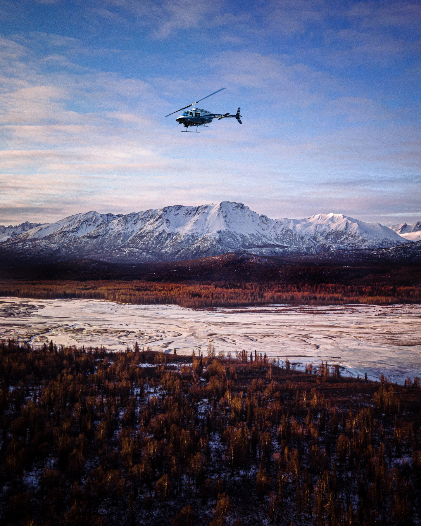Bird Photobomb. "This image was taken in Denali National Park, Alaska. I like to say “I tried to take a picture and this bird got in the way”, referring to the heli." © Edgar Colindres, Guatemala, entry, Open Competition, Travel, 2023 Sony World Photography Awards
