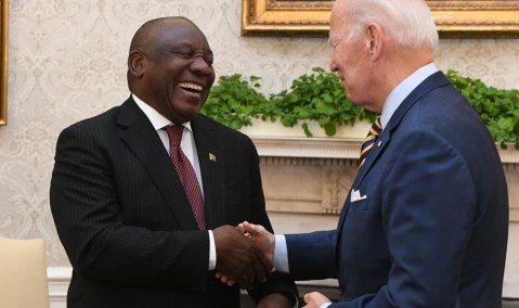 Cyril Ramaphosa and Joe Biden hold talks about energy, trade and Russia