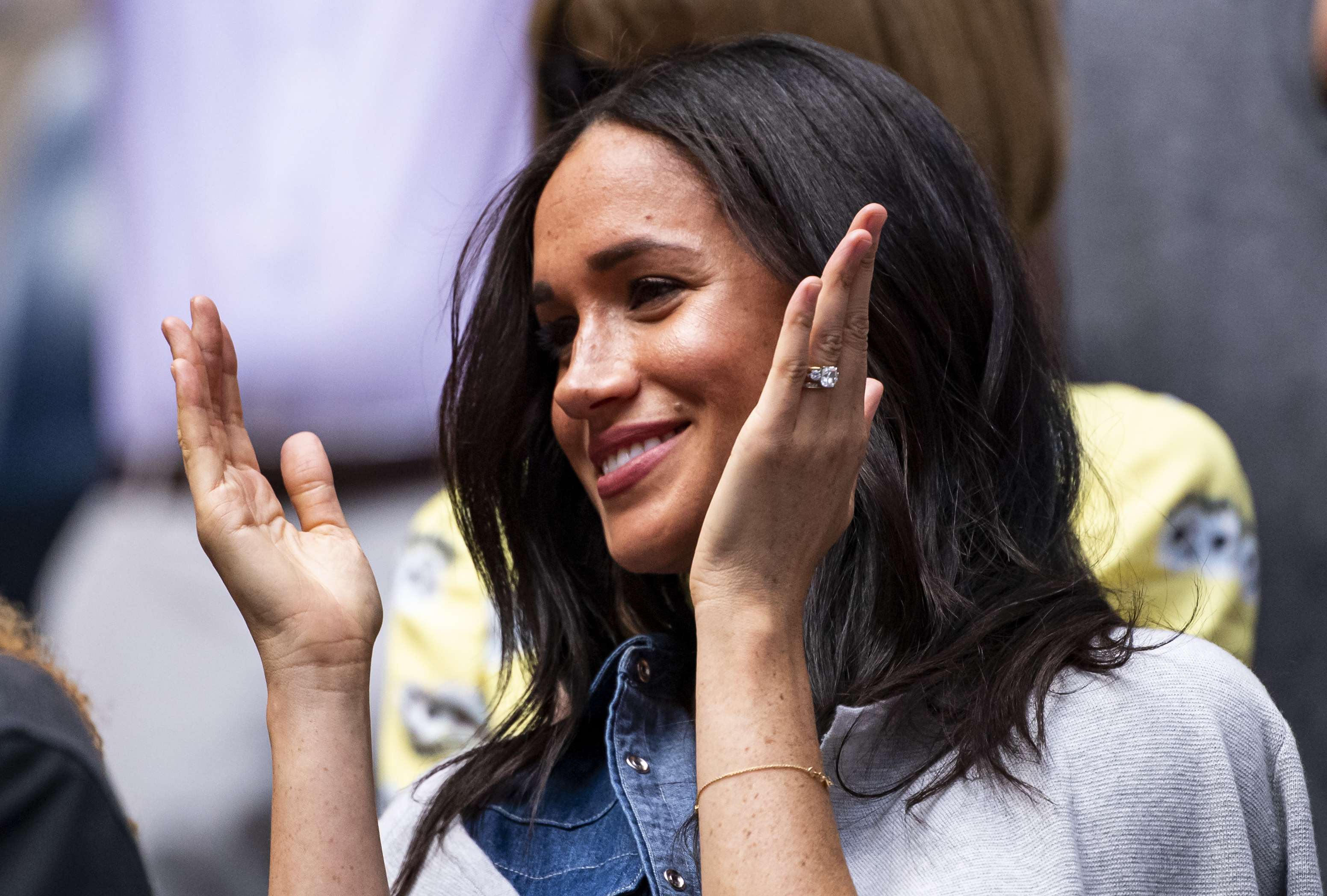  Megan, The Duchess of Sussex, watches Serena Williams of the United States in action against Bianca Andreescu of Canada at Arthur Ashe Stadium at the USTA Billie Jean King National Tennis Center on September 07, 2019 in New York City. Image: TPN / Getty Images