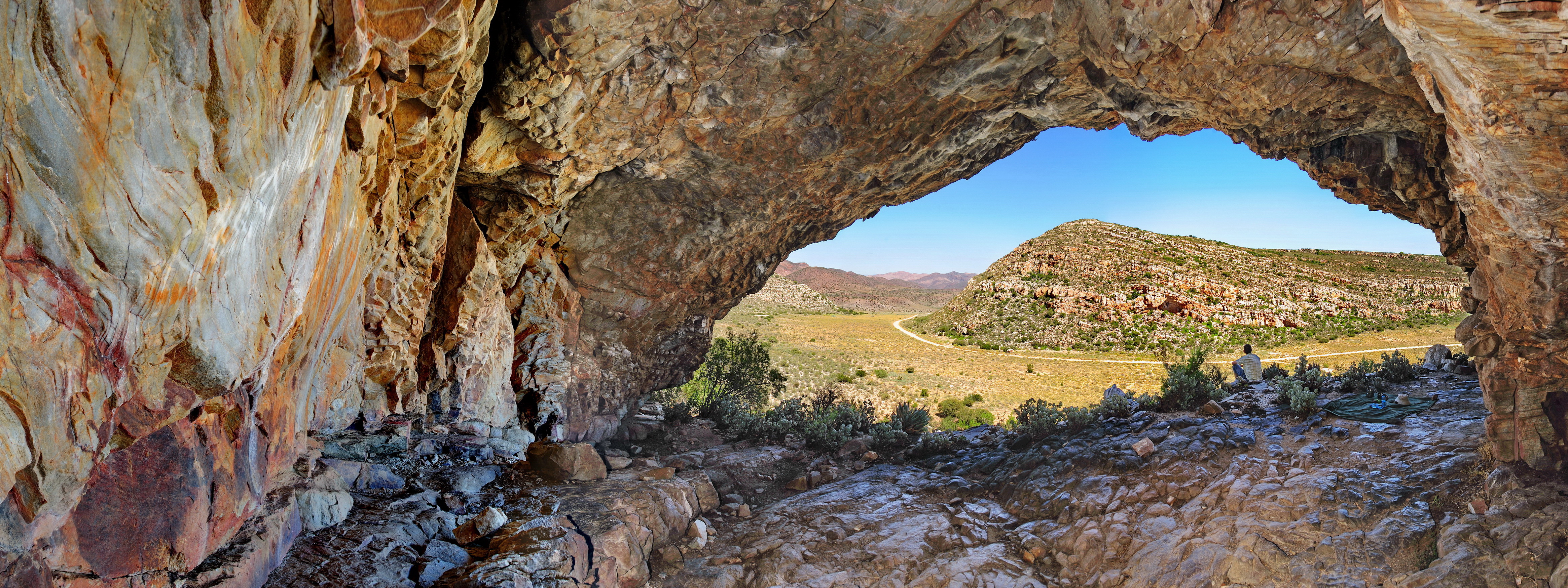 Rock paintings in the Sanbona Wildlife Reserve.  Barrydale.  western cape  South Africa.  Image: Included