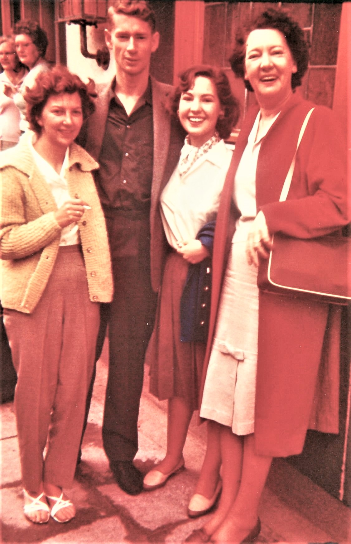 Vera Farnham, André and Estelle Brink and Mrs Naudé in Spain 1960. Image: Supplied