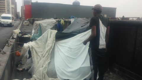 Homeless — Not nearly enough shelters in Johannesburg to address the plight of many thousands