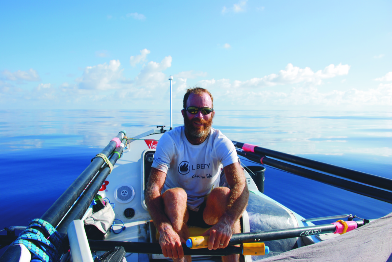 Peter van Kets traversant l'Atlantique.  Image : fournie