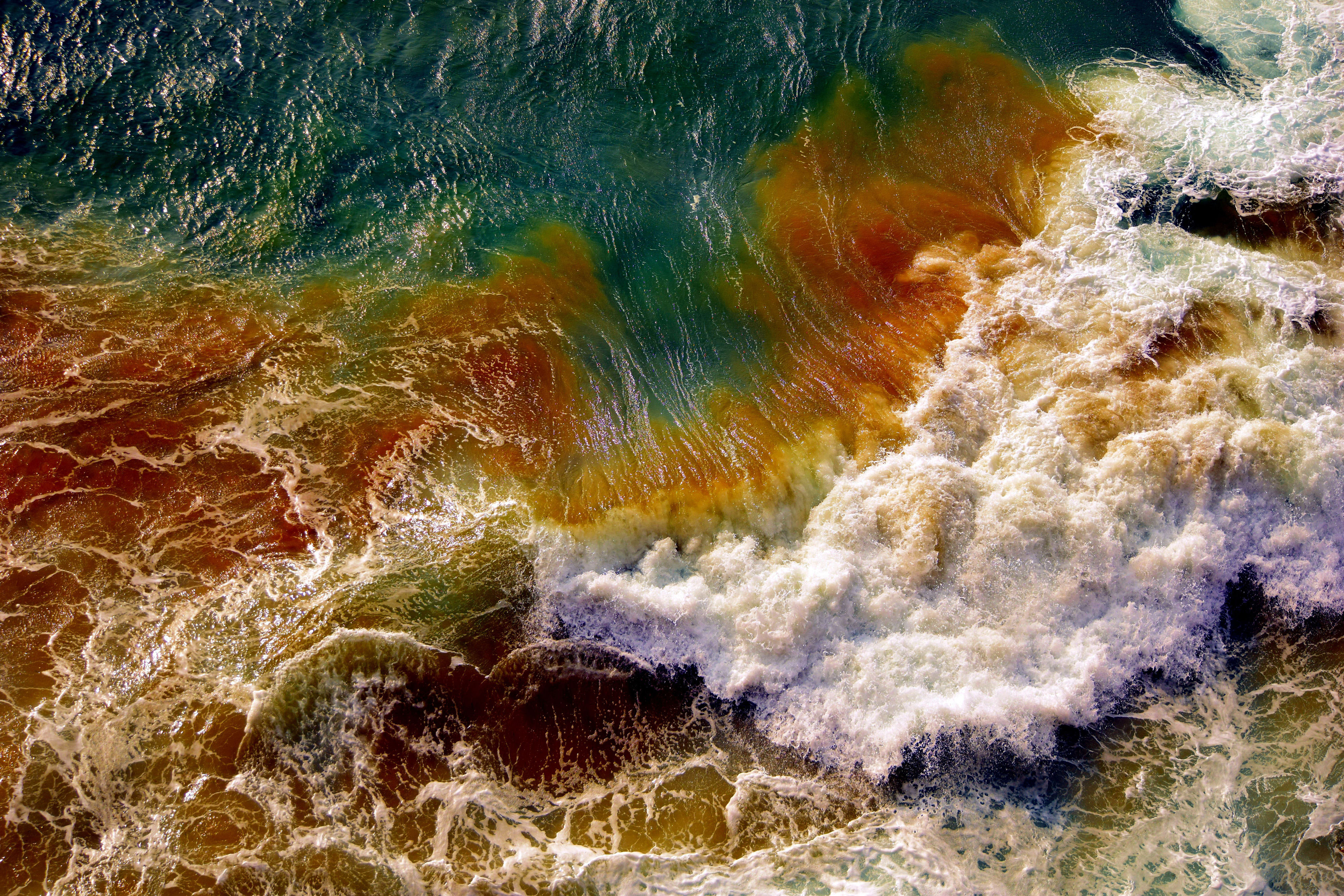 'Sea waves'. Bluewater, golden sand, white foam mixed with bright sunlight paints gorgeous design under the Seacliff bridge in NSW, Australia. © Dasun Nirmala Malaarachchi/TNC Photo Contest