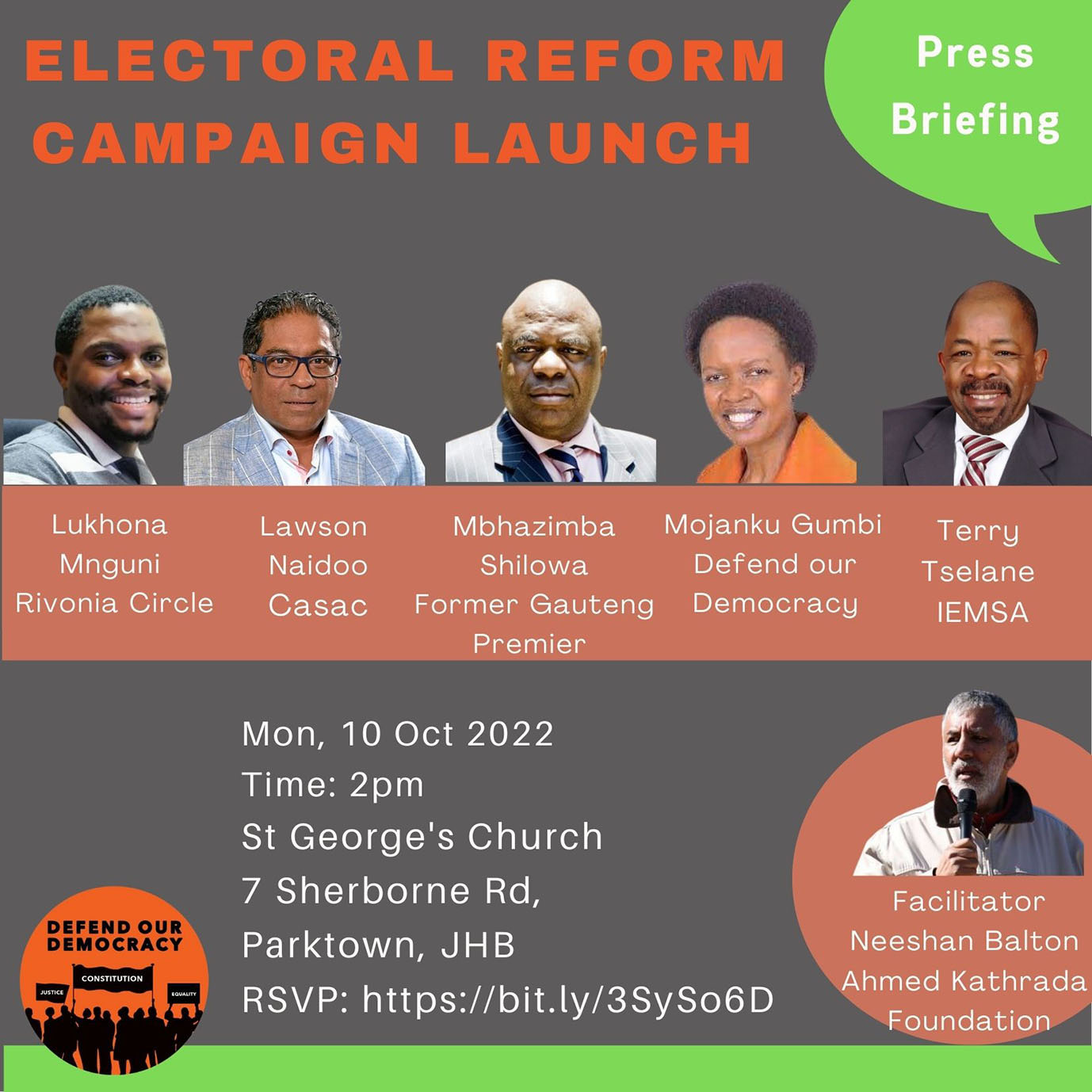 South Africa Electoral Reform Campaign Launch