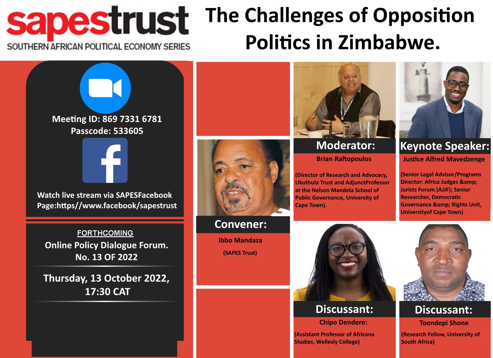 The Challenges of Opposition Politics in Zimbabwe