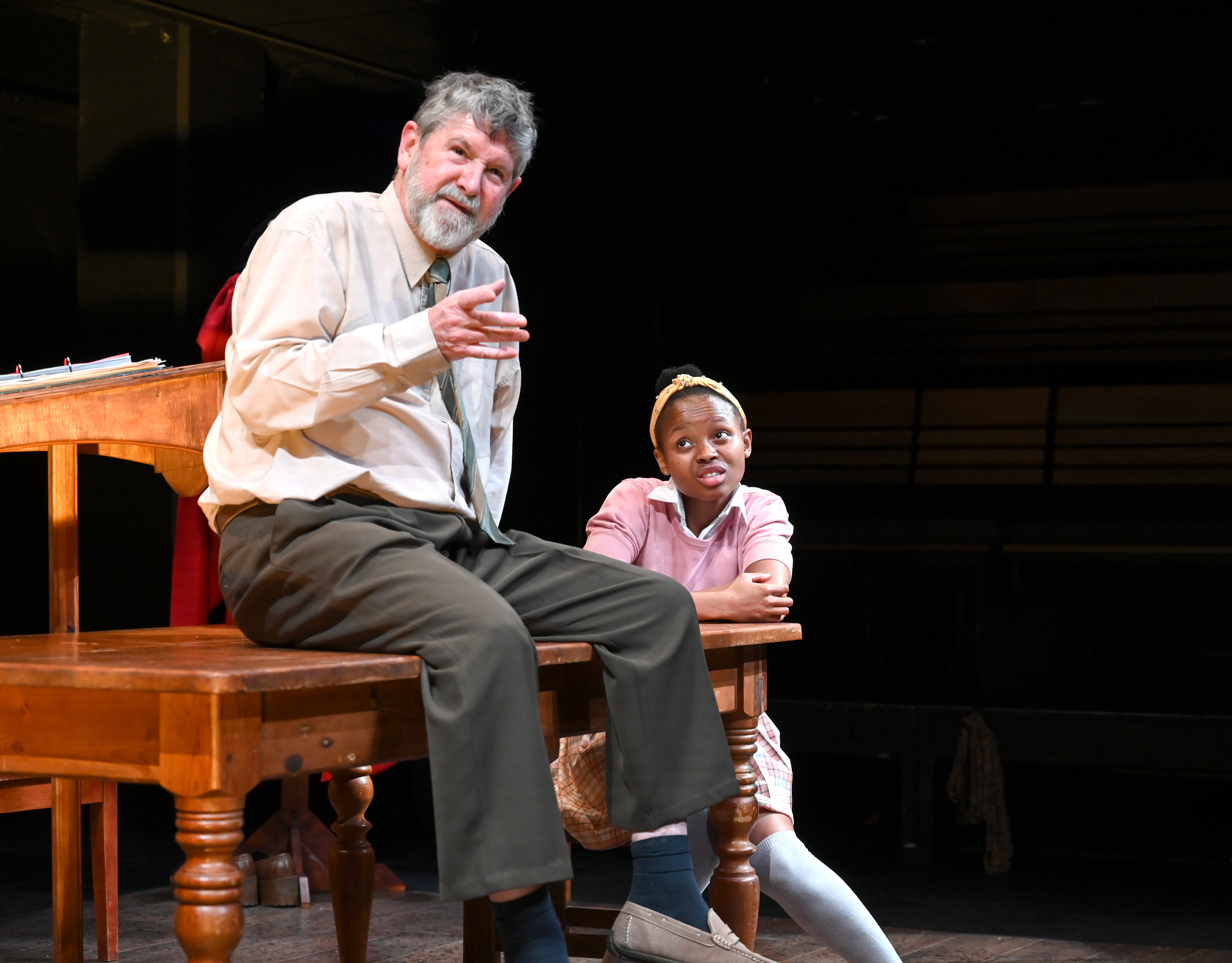 'The Lesson', written by Greg Homann starring Graham Hopkins and Lihle Ngubo. Image: Suzy Bernstein