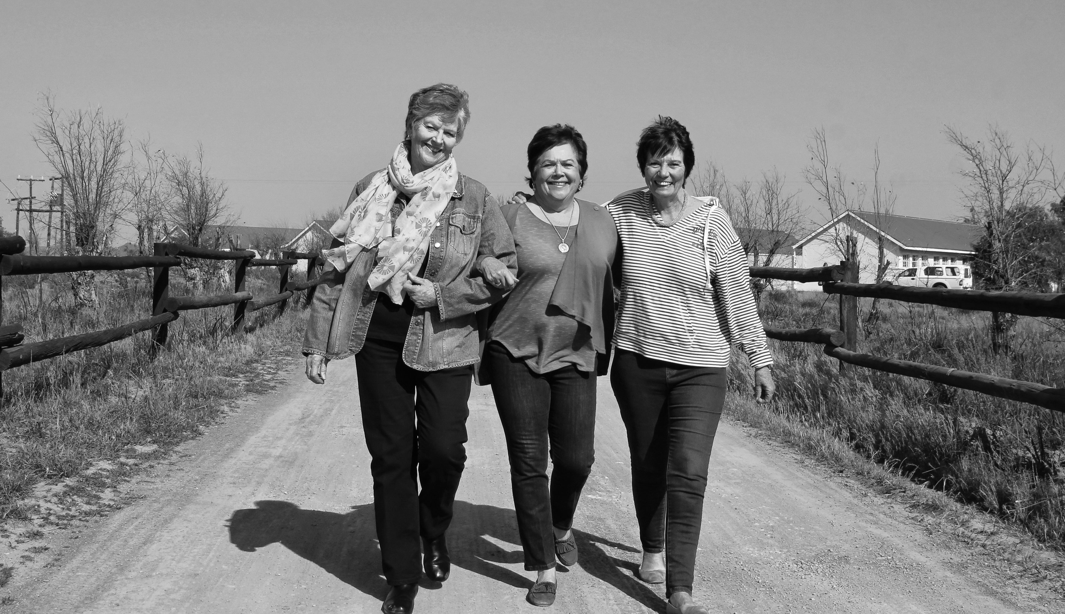 The three founders of the Hantam Community Education Trust. From left: Anja Pienaar, Clare Barnes-Webb and Lesley Osler.