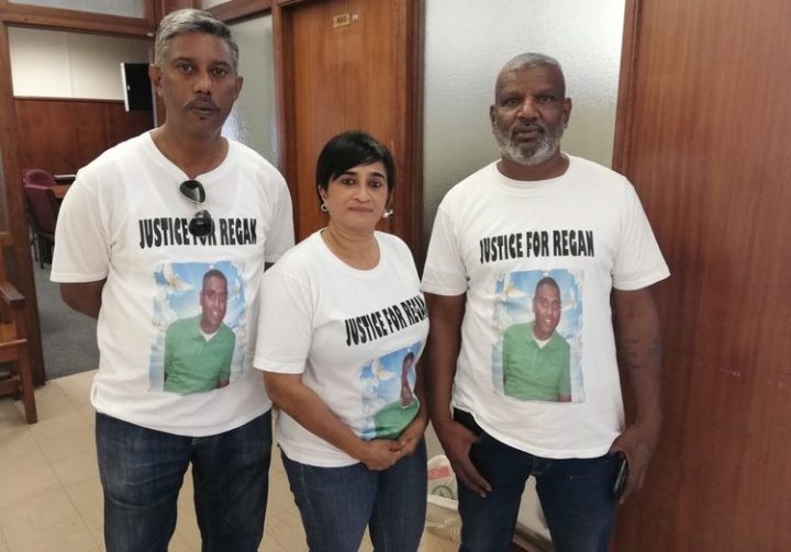 Regan Naidoo’s family members face 22 Durban police officers in court after his death in custody