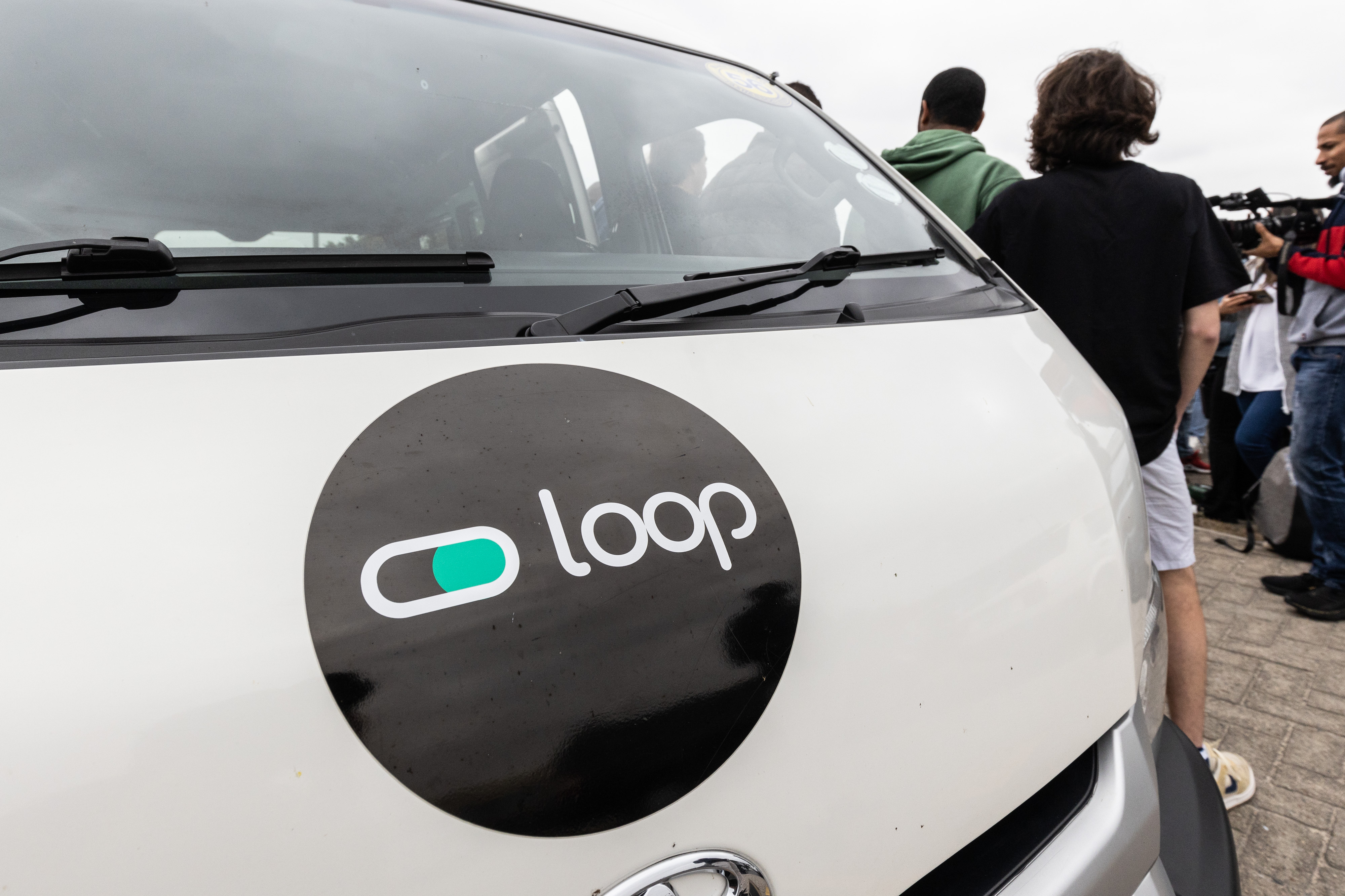 Loop signage on a minibus taxi