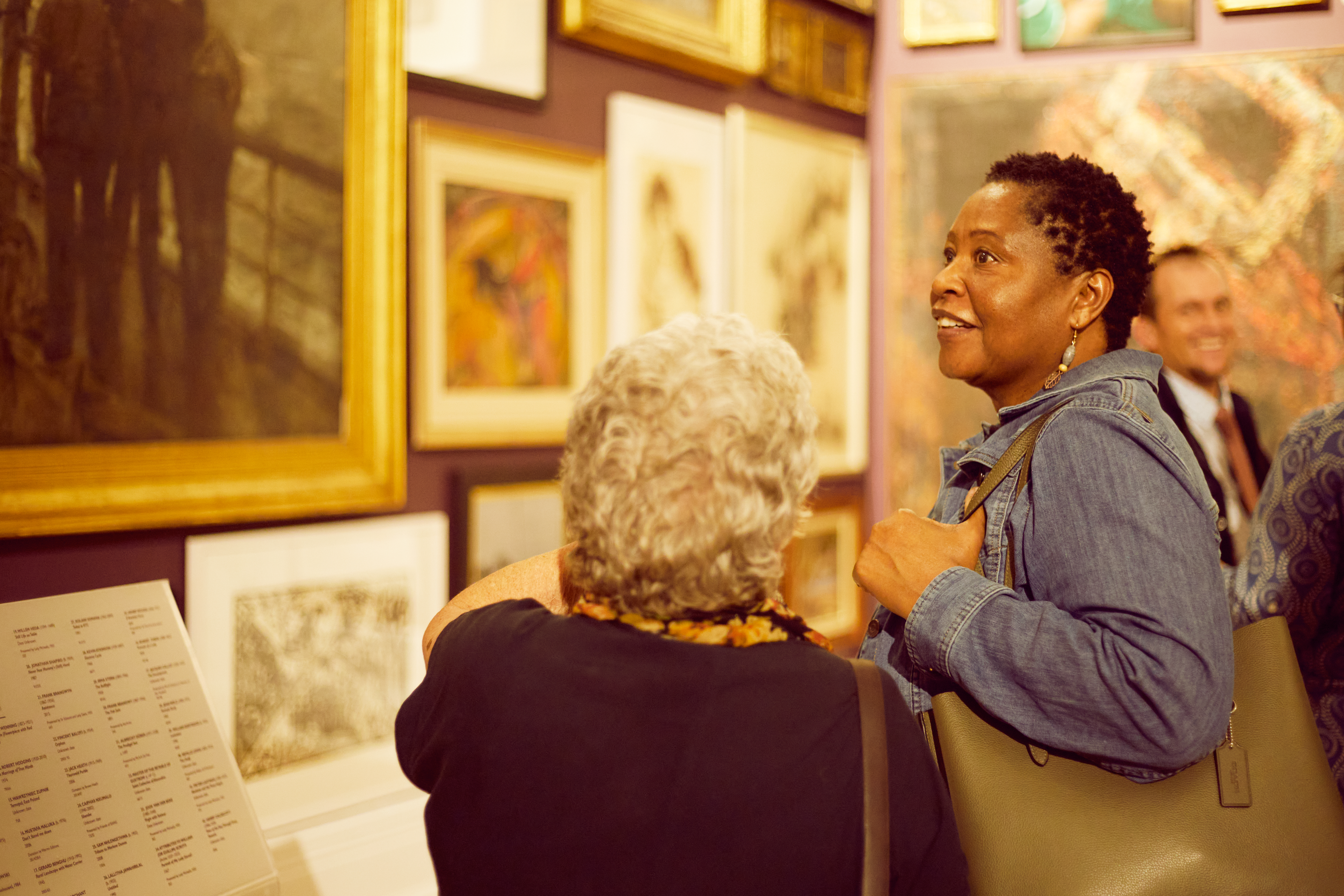 Visitors react to 'Breaking Down the Walls - 150 years of Art Collecting' at the Iziko South African National Gallery. Image: Iziko Museums of South Africa/N Pamplin.
