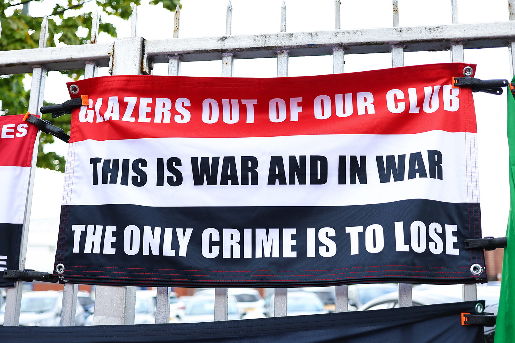 Manchester United fans protest against the Glazer family ownership