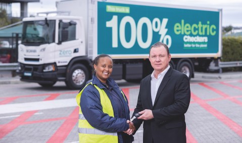Mitchells Plain female truck driver to take the wheel of Shoprite’s first glow-in-the-dark battery electric vehicle