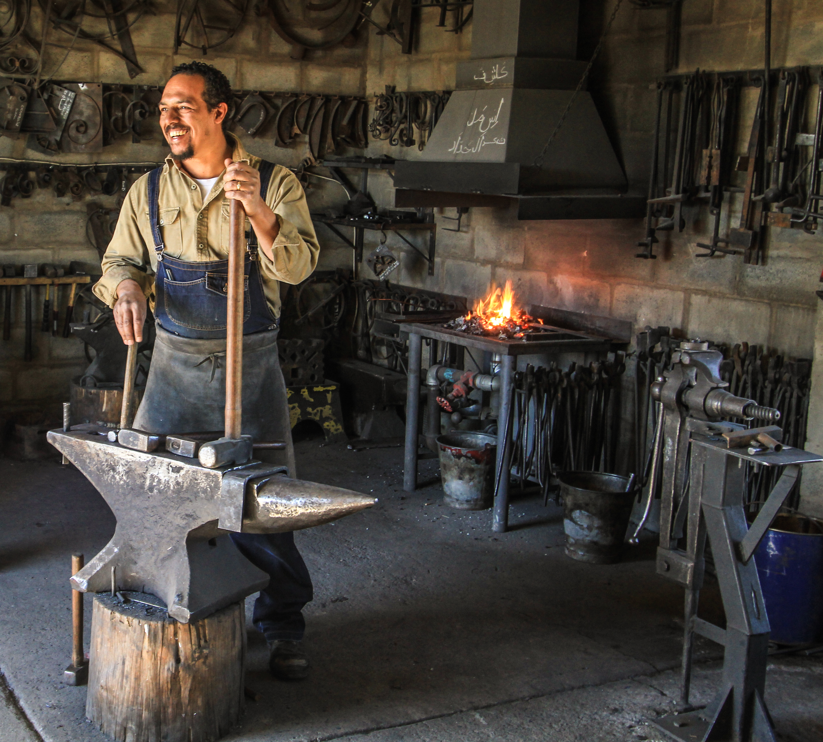 Kashief Booley, the village blacksmith of Prince Albert. Image: Chris Marais
