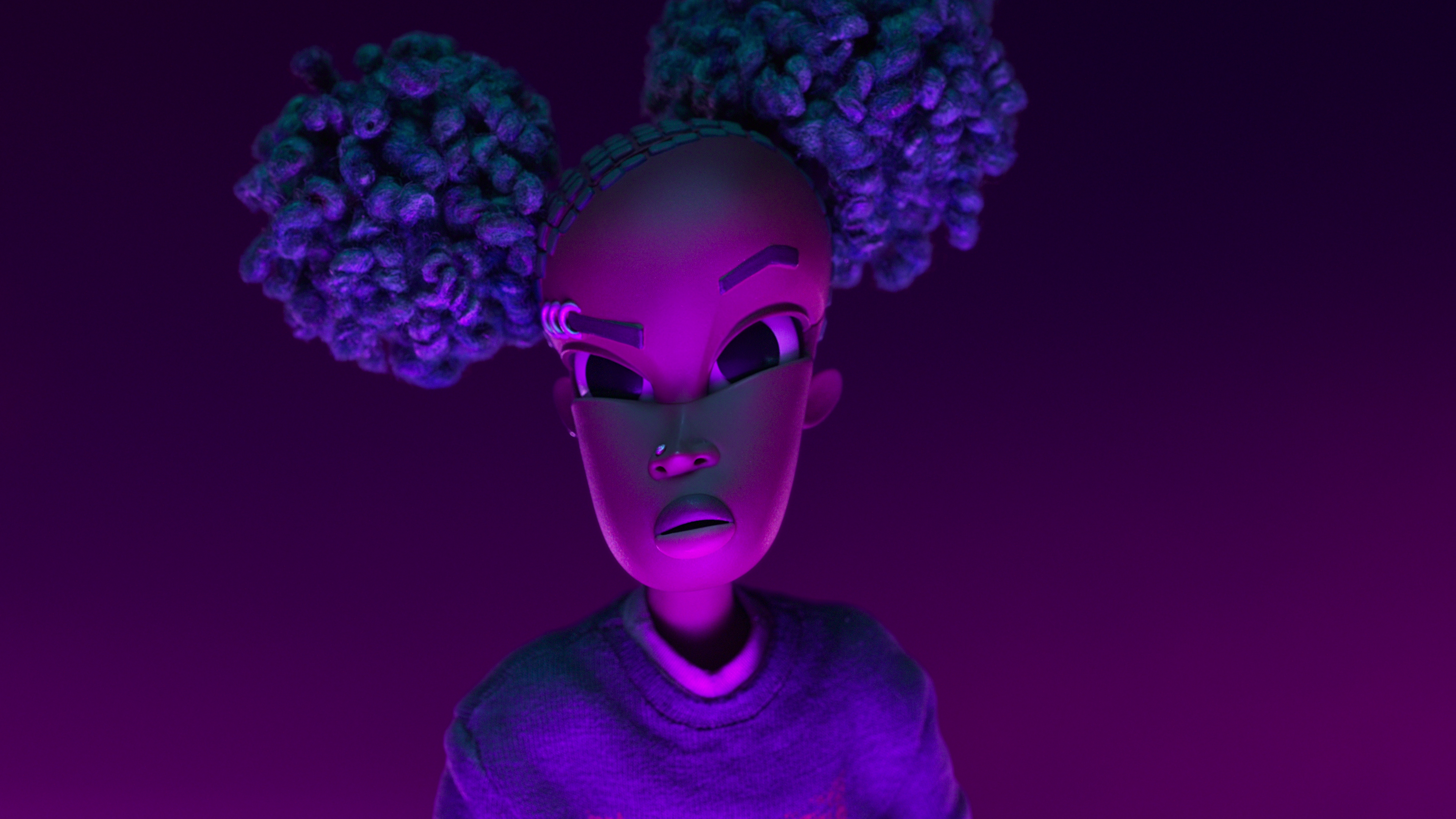 Production still from ‘Wendell and Wild’. Kat (voiced by Lyric Ross). Image: courtesy of Netflix