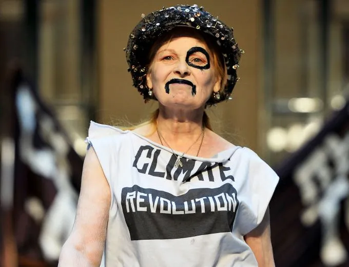 Model walks the Vivienne Westwood runway in a giant fish hat at Paris  Fashion Week