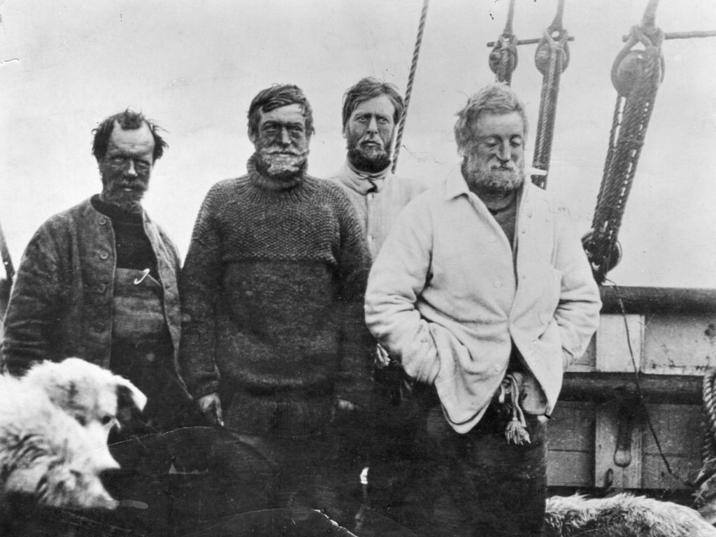 1909: Irish explorer Sir Ernest Henry Shackleton, in the southern party on board the vessel 'Nimrod', on their return voyage from the British Antarctic Expedition 190709 after reaching a point 97 miles from the South Pole, a record at the time. (Photo by Spencer Arnold Collection/Hulton Archive/Getty Images)