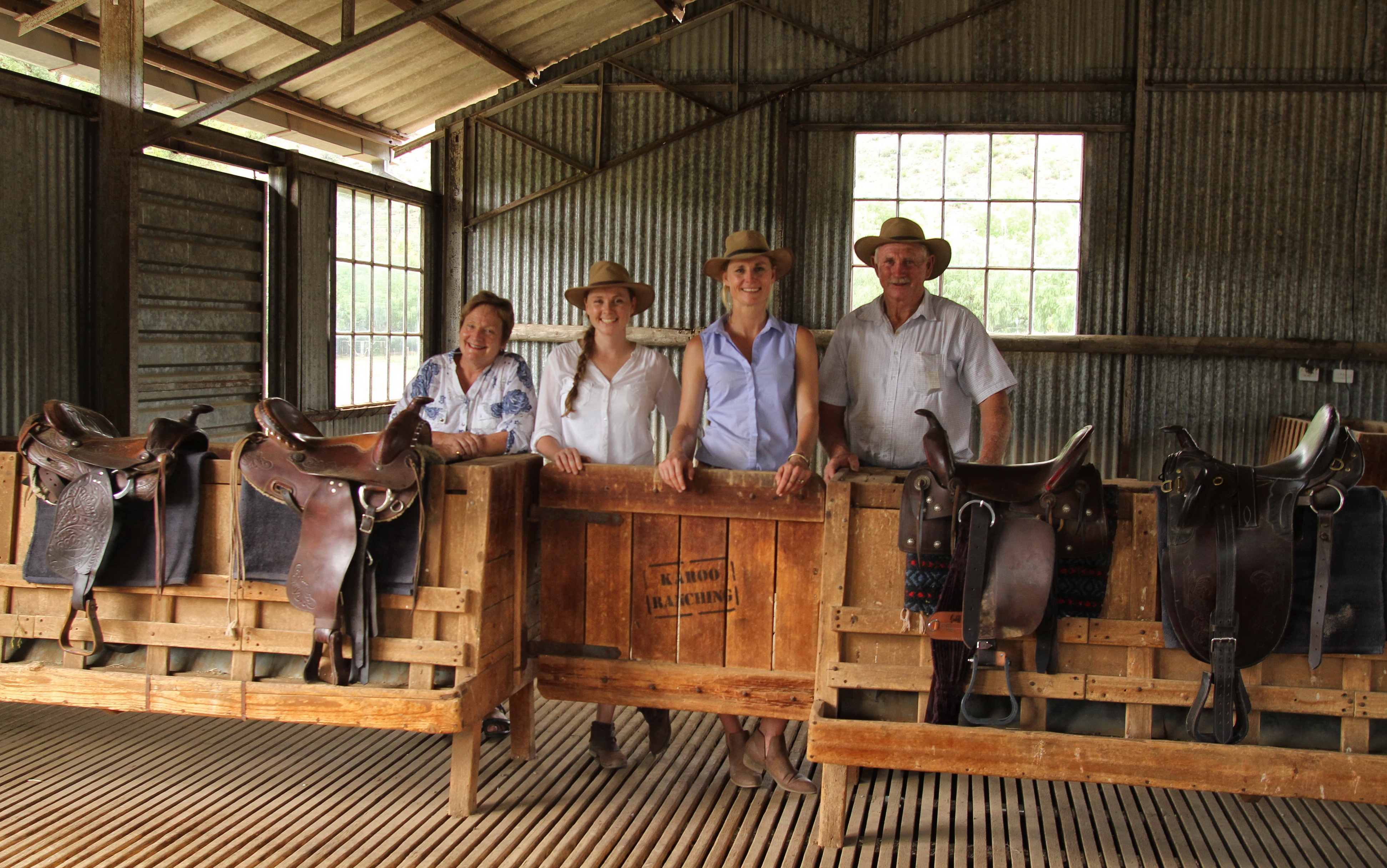 From left, Dickie, Lindy, Julie and Jimmy – family components of Karoo Ranching.