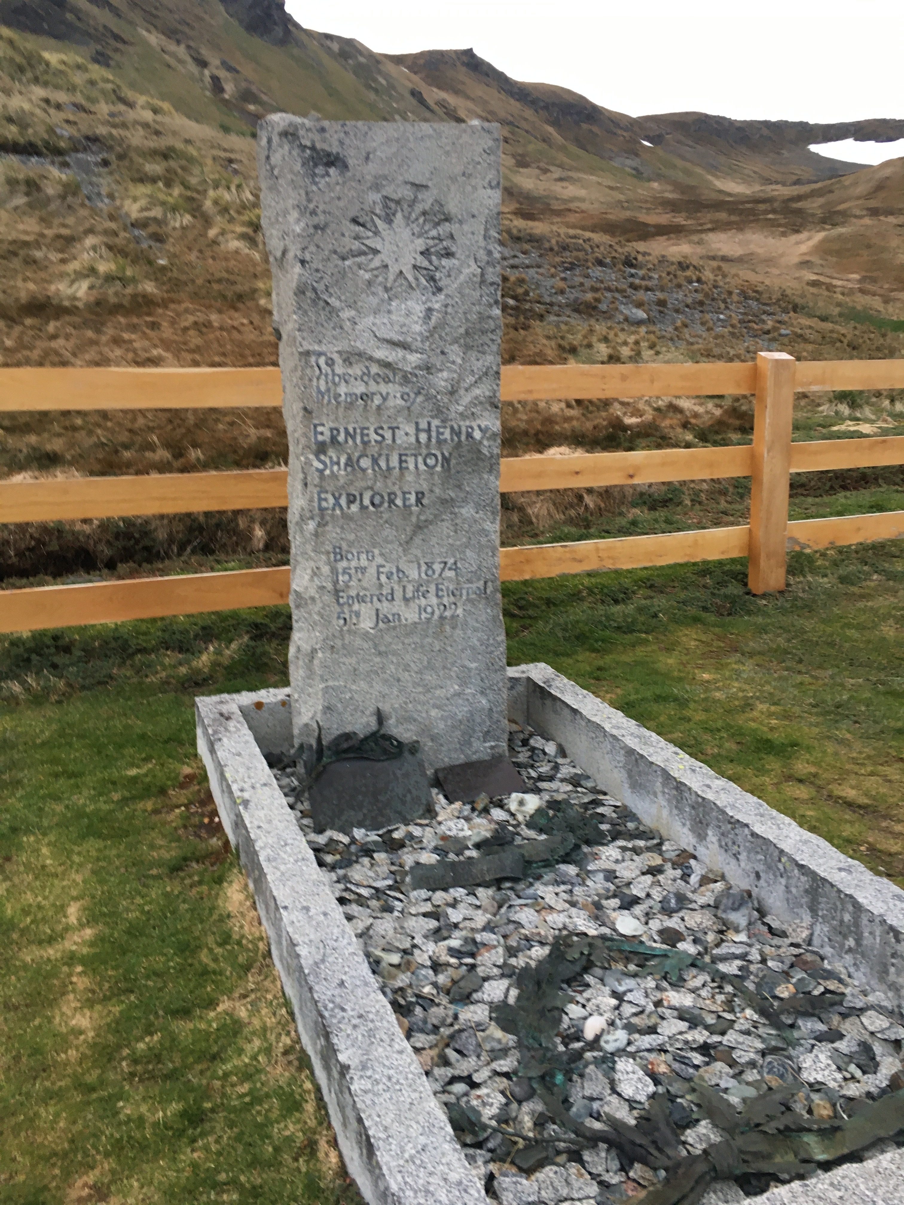 Ernest Shackleton's grave. Image: Toni Younghusband