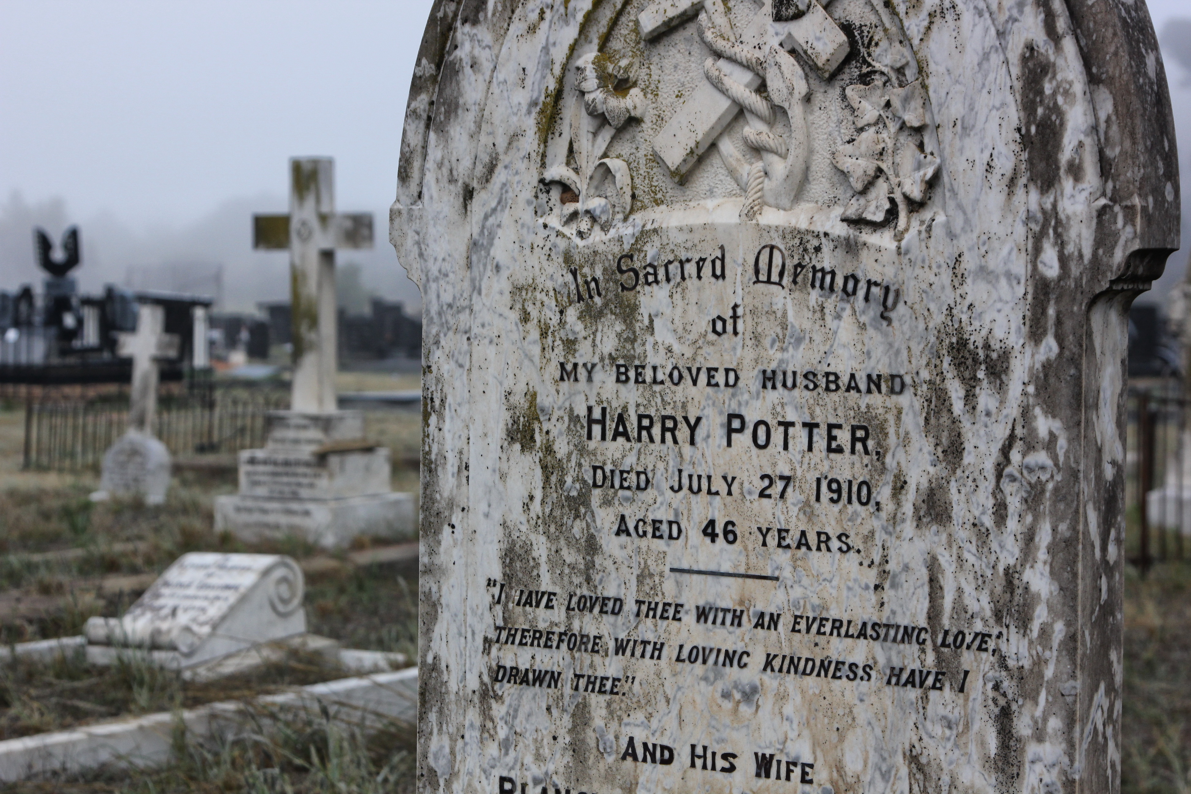Tell the world – Harry Potter lies buried in Cradock, Karoo Heartland. Image: Chris Marais
