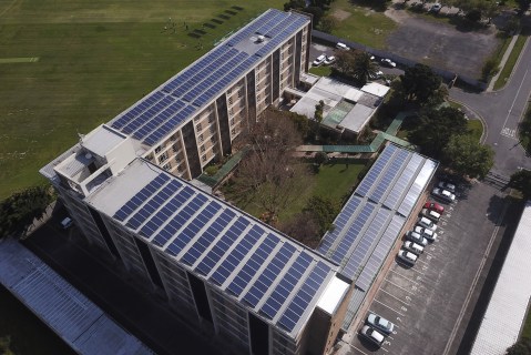 Solar panels on a rooftop in Cape Town to combat load shedding