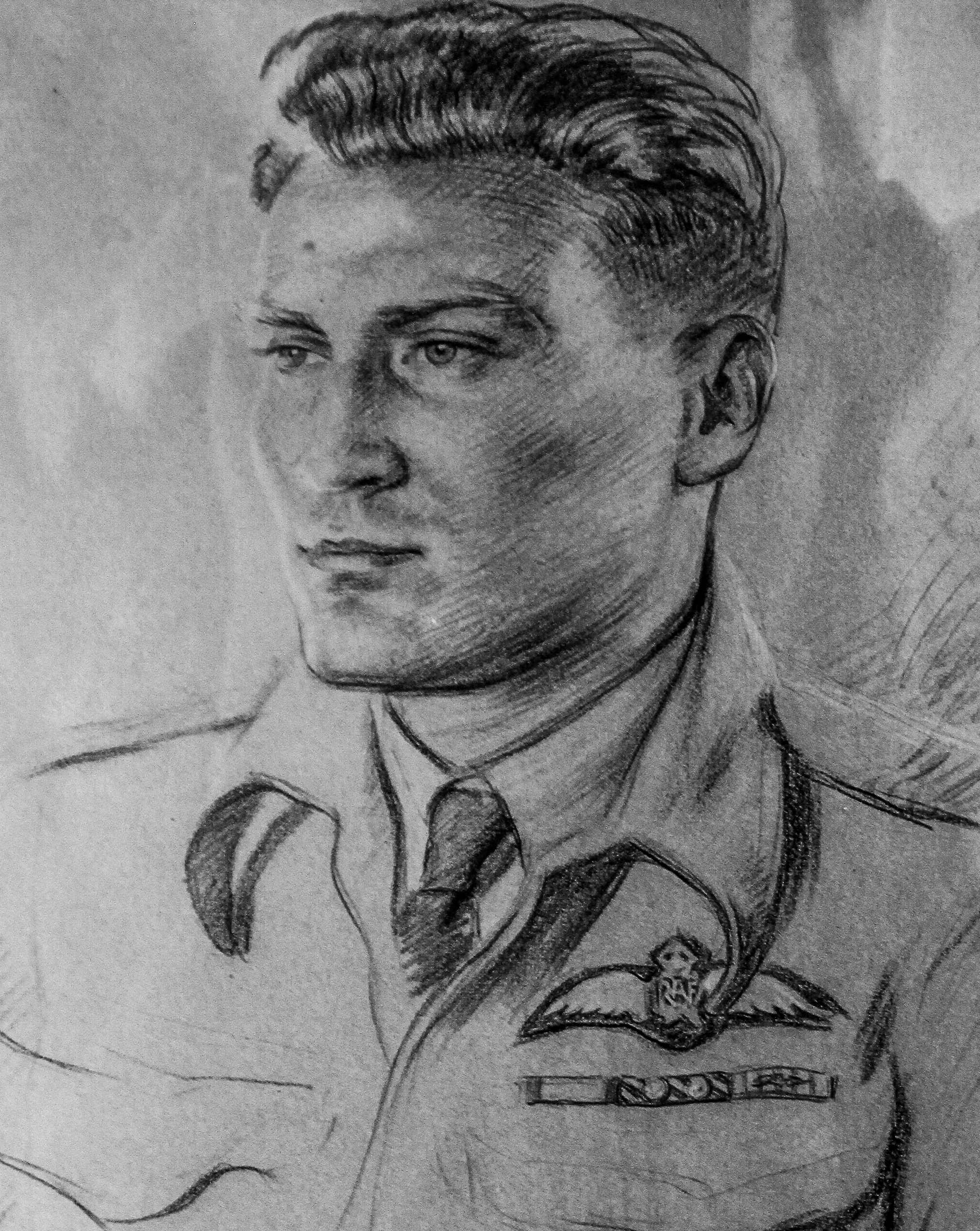 Group Captain Petrus (Dutch or Khaki) Hugo, in a portrait sketch on display at the Victoria West Museum. Image: Supplied by Chris Marais
