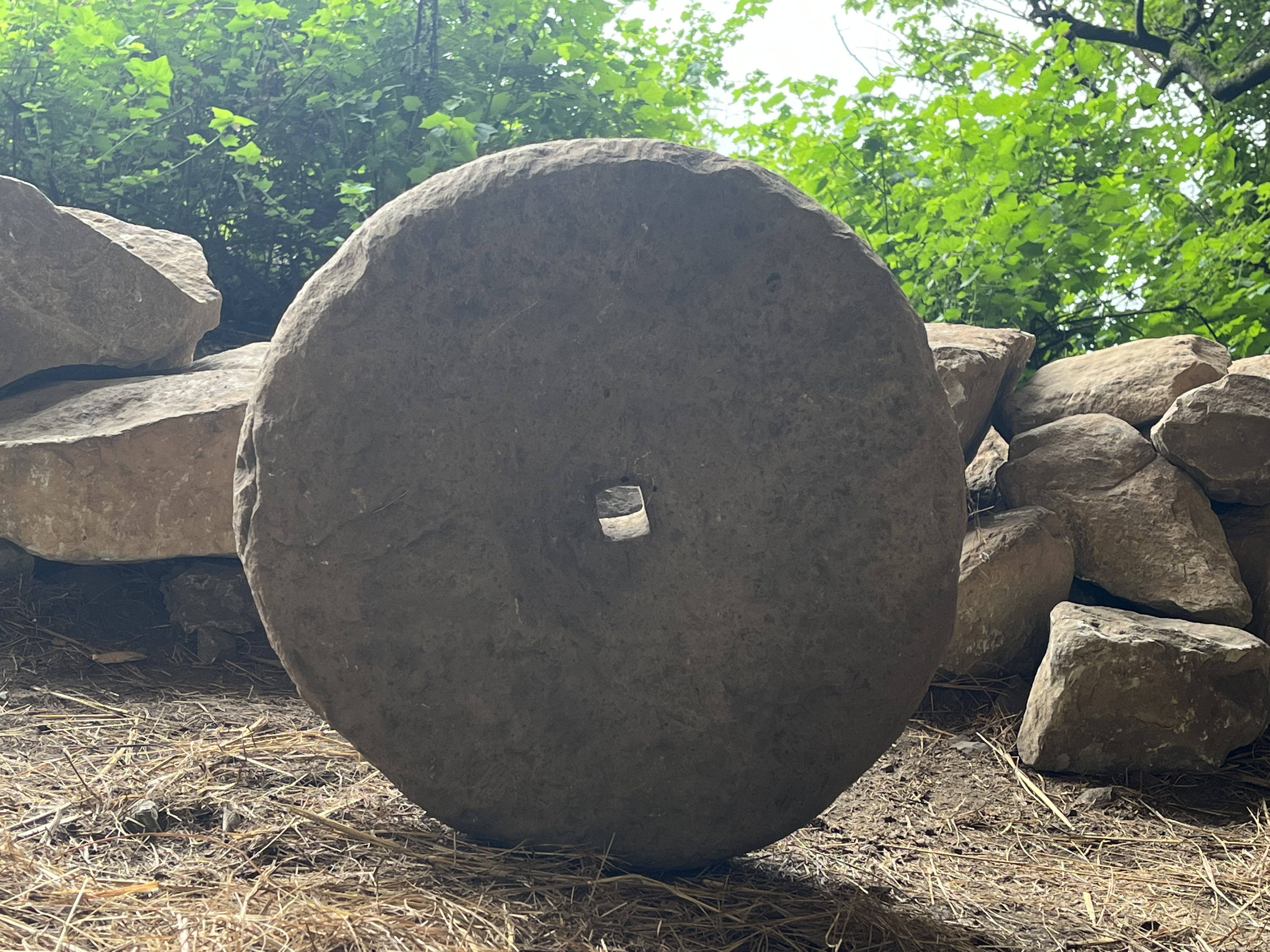 The famous grindstone in a cave, it gives its name to high in the mountains. How or why it was carved there is not known.