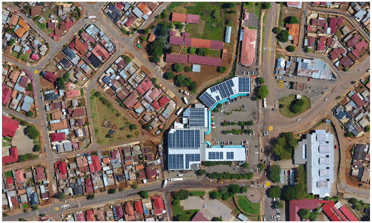 Satellite image of Atteridgeville, solar power