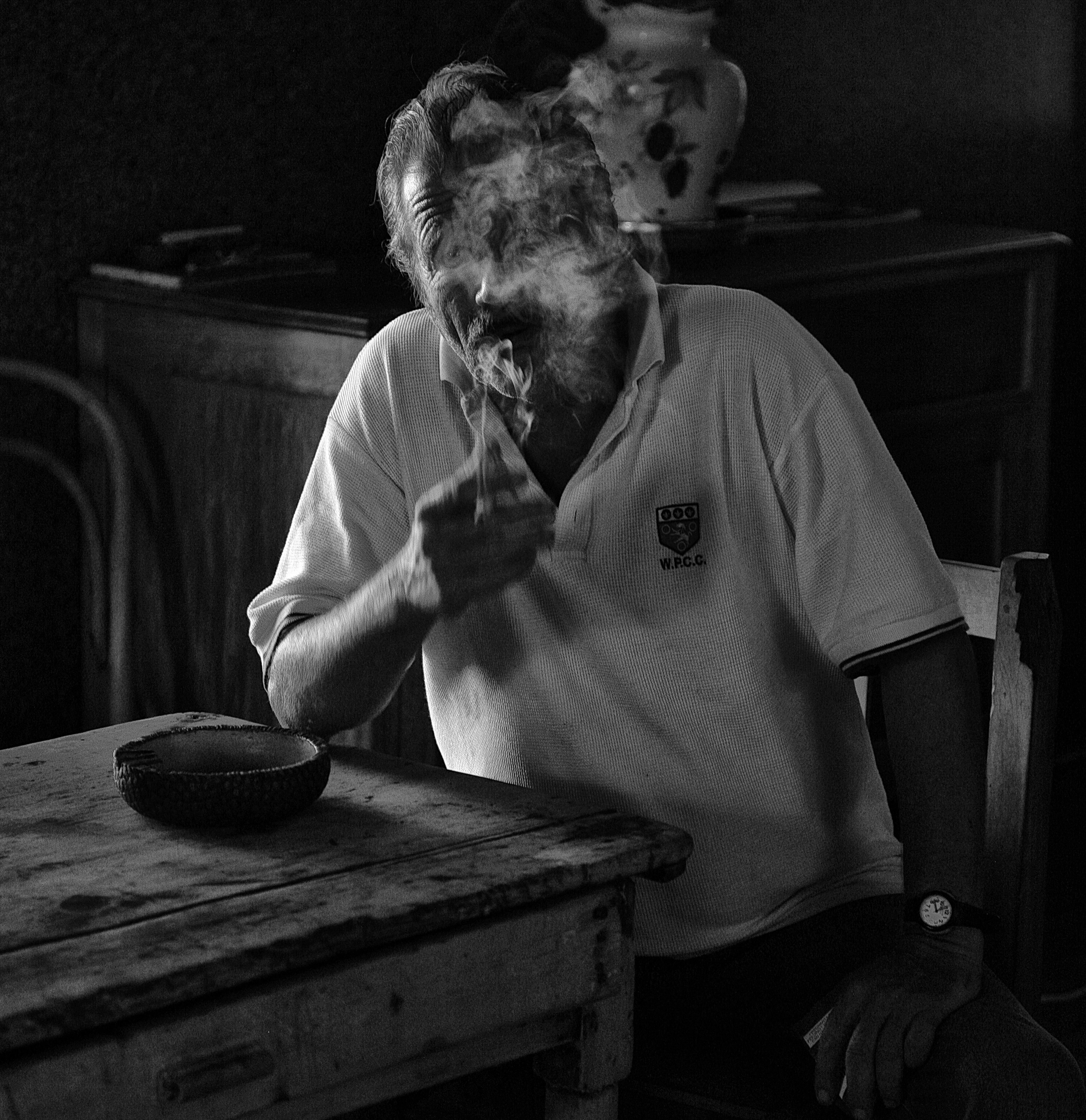 Aberdeen's Deon Stewardson – a portrait in a puff of smoke. Image: Chris Marais