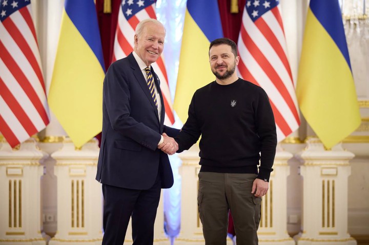 Biden makes surprise visit to Kyiv to meet Zelenskiy before war anniversary