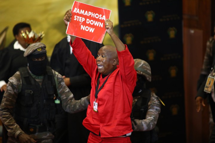The first 45 minutes — High drama as EFF members booted out after trying to storm the City Hall stage