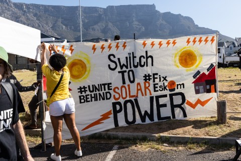 ‘A state of destruction’ — activists gather before President’s address to demand an end to rolling blackouts