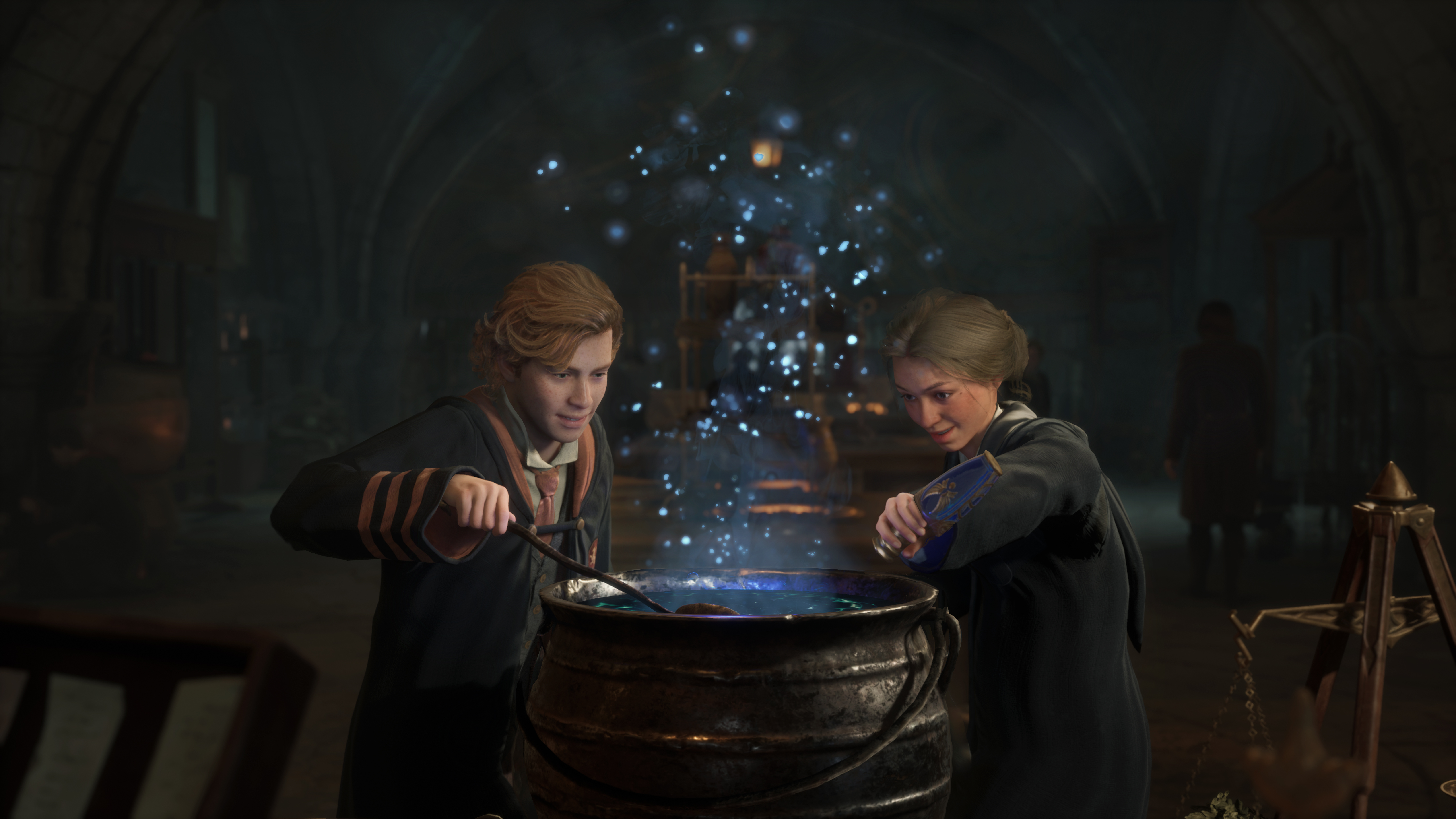 Potion making in the game 'Hogwarts Legacy'. Image: Hogwarts Legacy