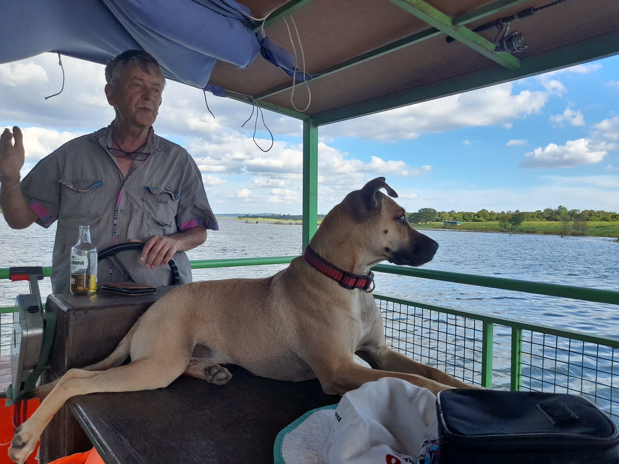Salty dogs JJ and his amiable mutt Lula cruise the ripples. Image: Drew Forest