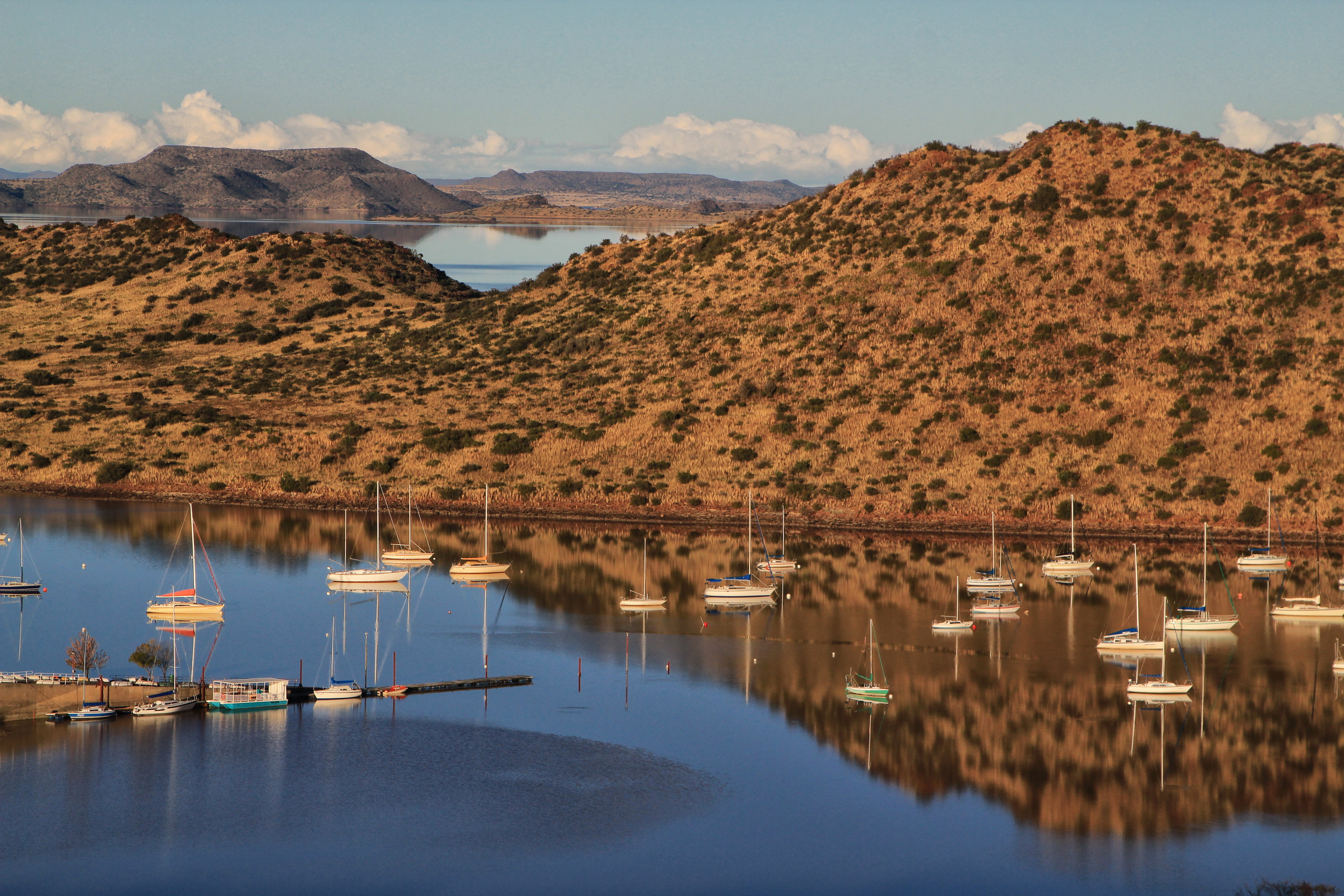 The yacht basin at the Gariep dam, accessible via the Forever Resort. Image: Chris Marais