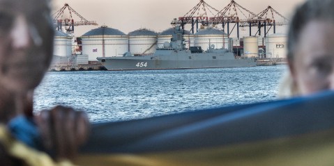 Cape Town mayor says ‘voetsek’ to docked Russian frigate Admiral Gorshkov