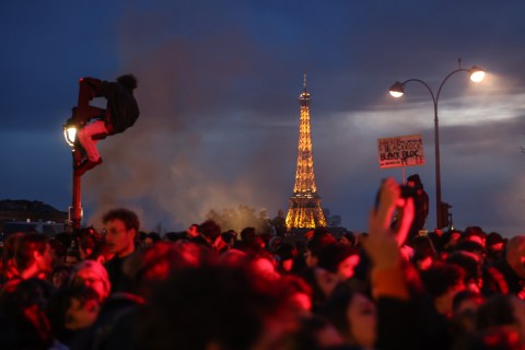 In images: Protests erupt in the streets of Paris
